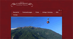 Desktop Screenshot of gamperhof.it