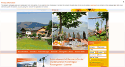 Desktop Screenshot of gamperhof.info